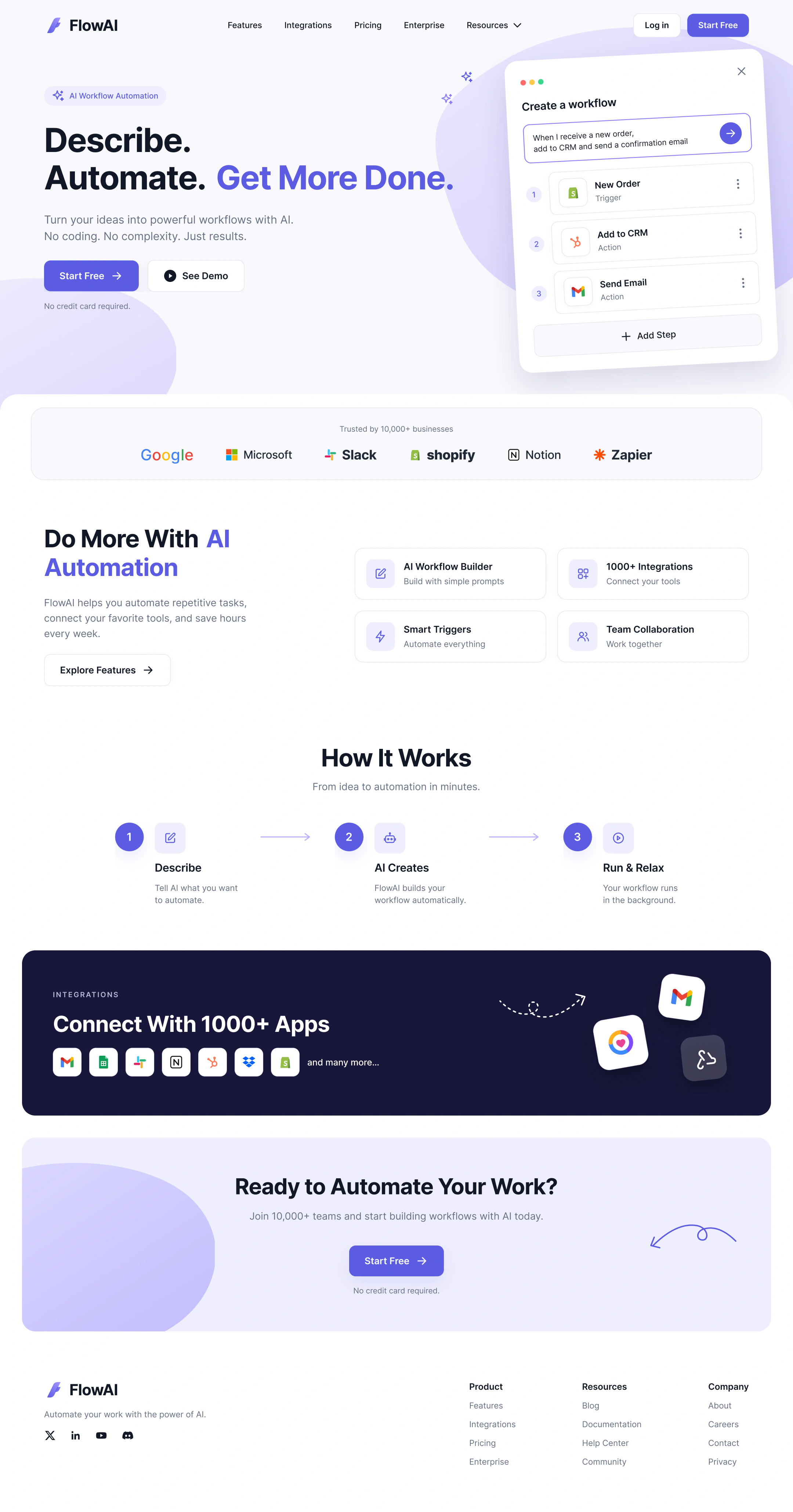 Landing Page: Landing page